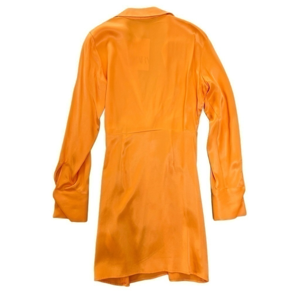 Zara Satin Effect Long Sleeve Dress - Size XS - Picture 13 of 13
